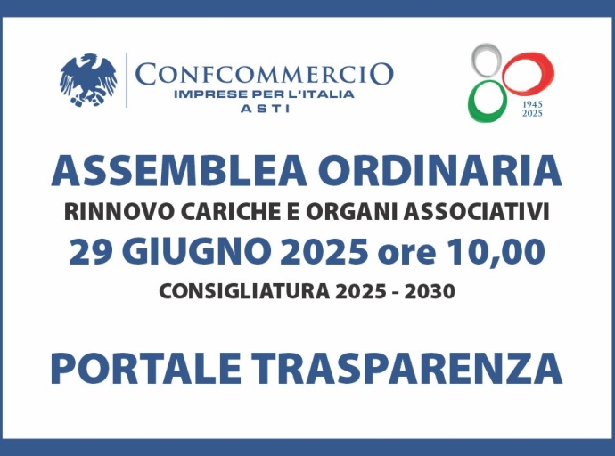 ASSEMBLEA ORDINARIA RINNOVO CARICHE E ORGANI ASSOCIATIVI CONSIGLIATURA 2025-2030